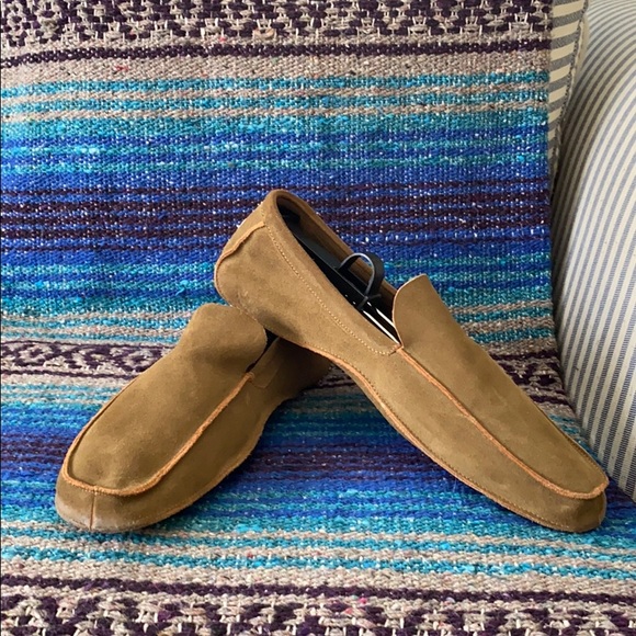 Mens SISLEY Tan Suede Loafers - Picture 1 of 5